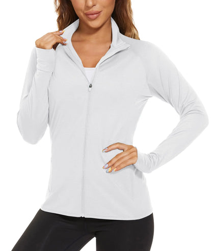 RIVKA | Sportief Damesvest Met Rits, Duimgaten & UV-bescherming – Licht, Functioneel & Ideaal Voor Actieve Dagen