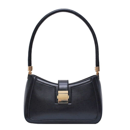 FLORE | Dames Leren Handtas Met Unieke Gesp Sluiting – Gestructureerd Design Met Flap En Metalen Sluiting – Tijdloos En Elegant
