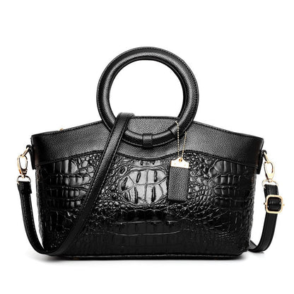 RAISA | Luxe Tas Vintage Tas Met Croco Textuur - Klassiek & Modieus
