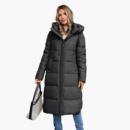 Lange Dames Winterjas Met Capuchon Voor Maximale Warmte & Luxe Comfort