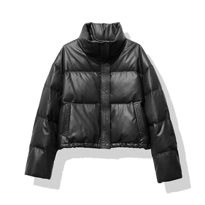Cropped Glanzende Pufferjas Dames | warm, stijlvol en perfect voor koude dagen