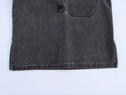 NOOR | Tweedelige Dames Set In Washed Denim Look – Relaxed, Stoer & Comfortabel Voor Elke Dag