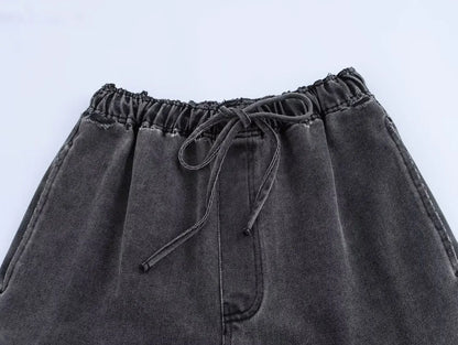 NOOR | Tweedelige Dames Set In Washed Denim Look – Relaxed, Stoer & Comfortabel Voor Elke Dag