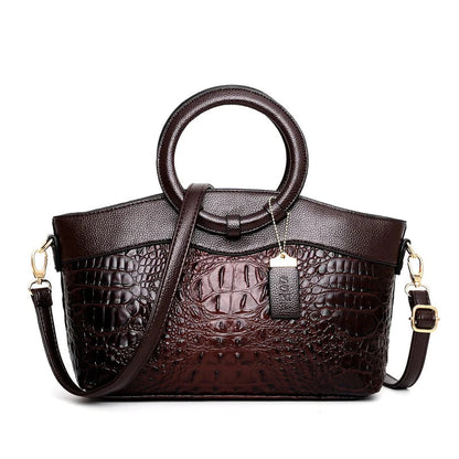 RAISA | Luxe Tas Vintage Tas Met Croco Textuur - Klassiek & Modieus