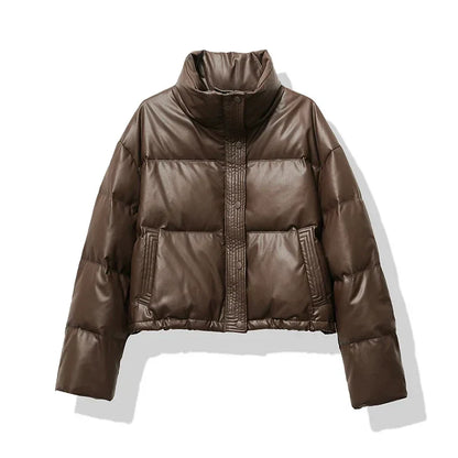 Cropped Glanzende Pufferjas Dames | warm, stijlvol en perfect voor koude dagen