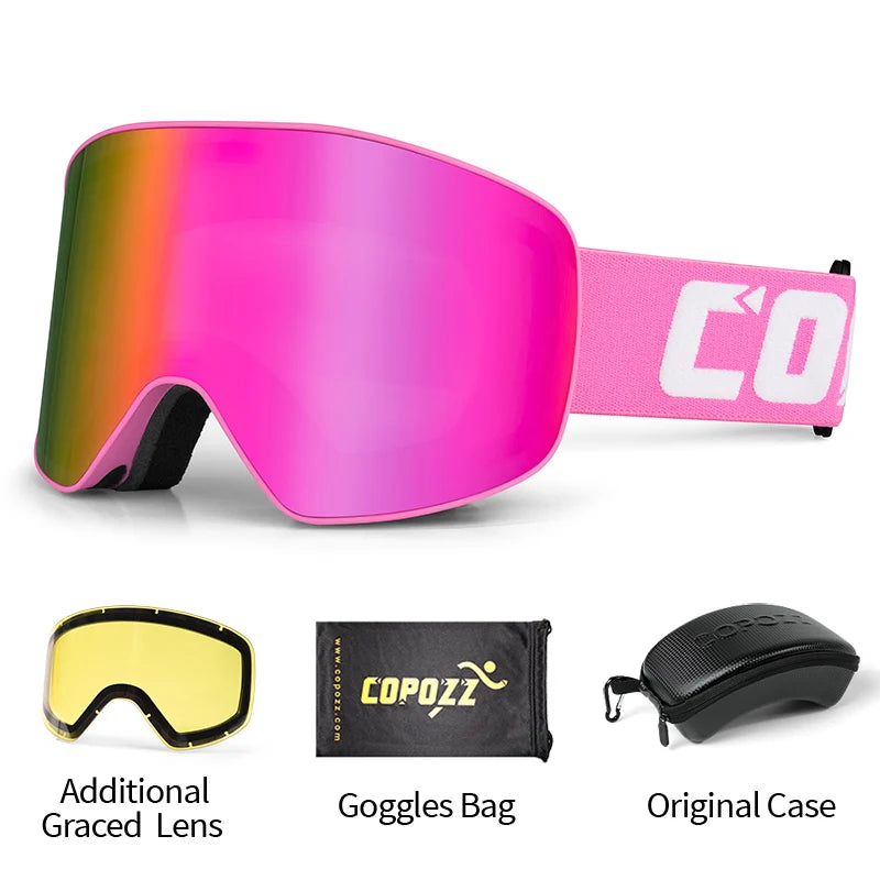 Professionele Ski Bril | Dubbele Anti-condens Lens Met UV400 & Breed Zicht