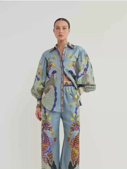 FREDERIEK | Luchtige Dames Set Met Unieke Print - Comfort, Stijlvol & Elegant