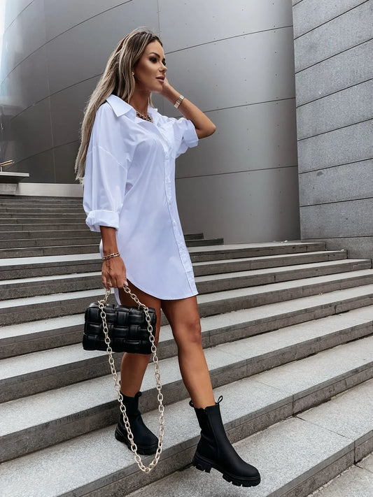 ISABELLE | Witte Blouse Jurk Voor Dames - Stijlvol & Elegant