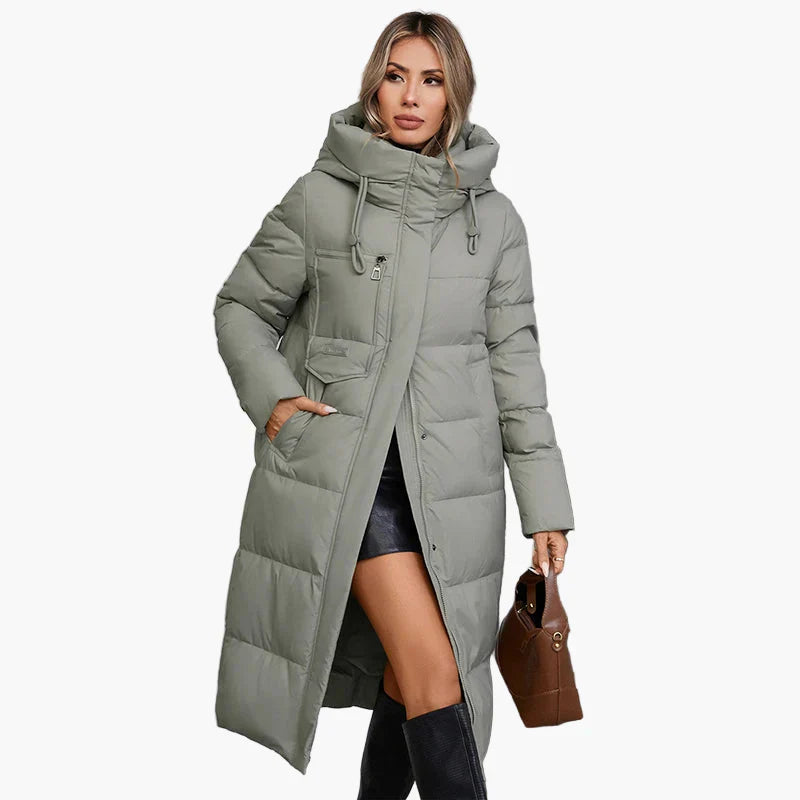 Lange Dames Winterjas Met Capuchon Voor Maximale Warmte & Luxe Comfort