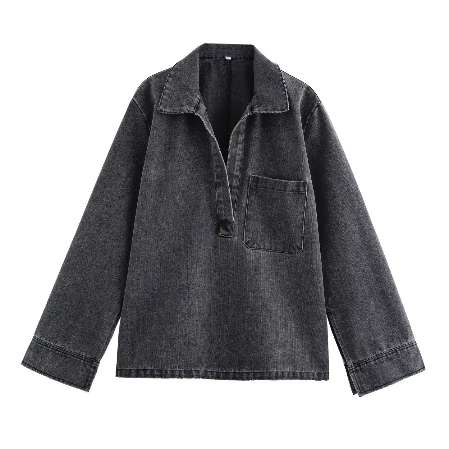 NOOR | Tweedelige Dames Set In Washed Denim Look – Relaxed, Stoer & Comfortabel Voor Elke Dag