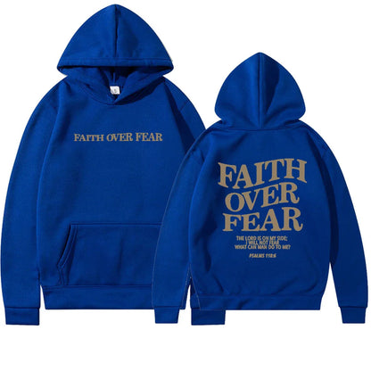 FAITH | Hoodie Voor Dames Met ‘Faith Over Fear’ Print – Zacht, Geloofsvol & Perfect Voor Elke Dag