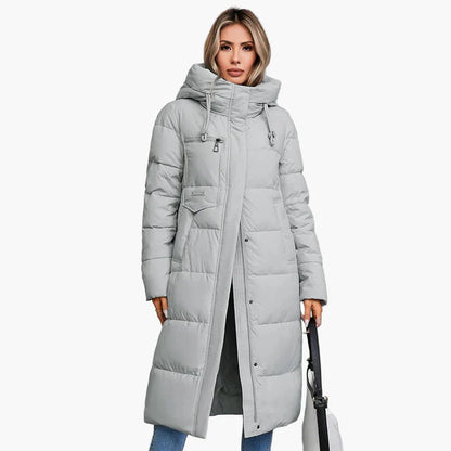 Lange Dames Winterjas Met Capuchon Voor Maximale Warmte & Luxe Comfort