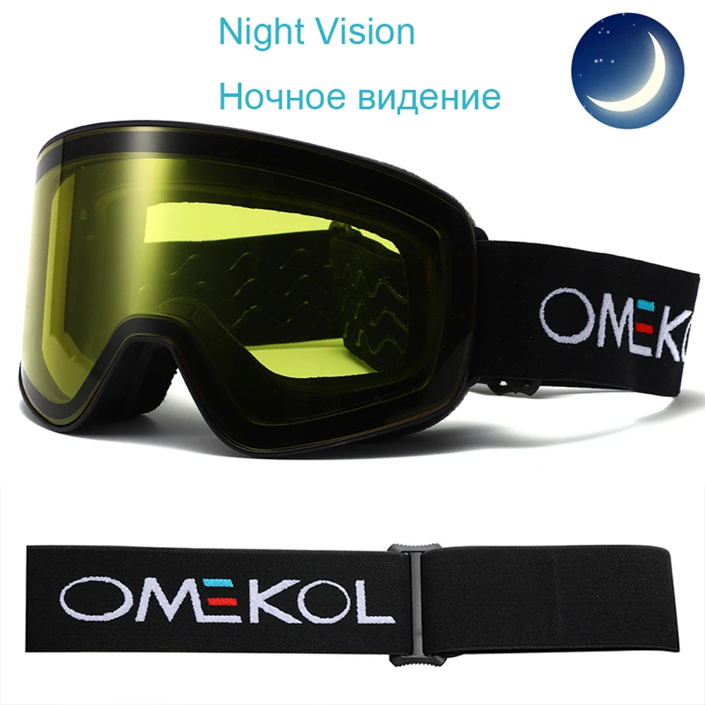 Dubbele Laag Ski Bril | Anti-Fog & UV-bescherming Voor Wintersport