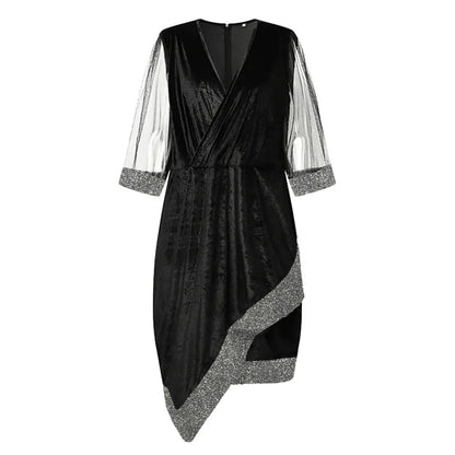 Elegante herfst feestjurk | Plussize glamour met verfijnde sprankel!