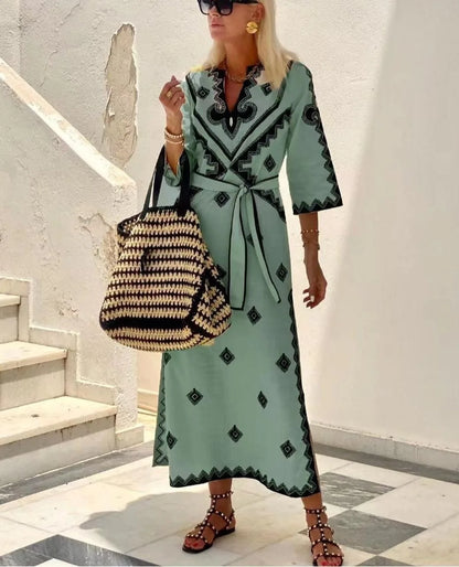 BO | Linnen Kimono Jurk Dames - Zomers & Vintage