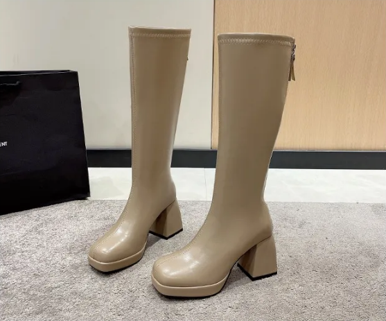 ODESSA | Elegante Hoge Dames Laarzen Met Blokhak - Comfortabel & Modieus