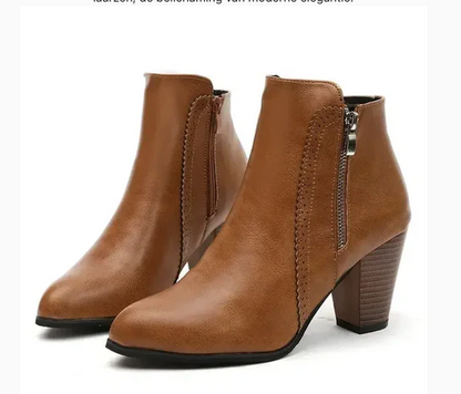 SUZETTE | Dames Enkellaarsjes Met Hak – Elegant, Comfortabel, Veelzijdig