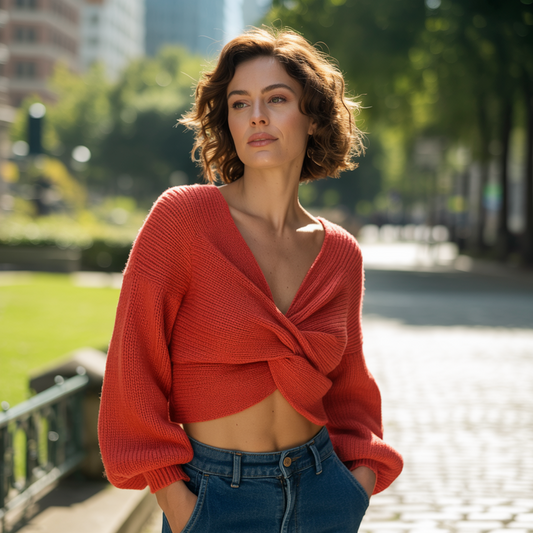 ALIX | Geribde Gebreide Damestrui Met Kort Model – Gedurfd, Vrouwelijk & Flatterend Voor Elke Dag