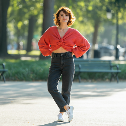 ALIX | Geribde Gebreide Damestrui Met Kort Model – Gedurfd, Vrouwelijk & Flatterend Voor Elke Dag
