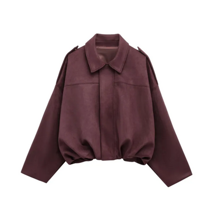 ISLA | Oversized Suède Dames Jas – Warm, Elegant & Perfect Voor Het Najaar
