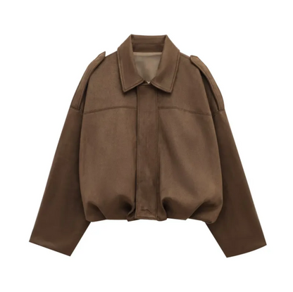 ISLA | Oversized Suède Dames Jas – Warm, Elegant & Perfect Voor Het Najaar