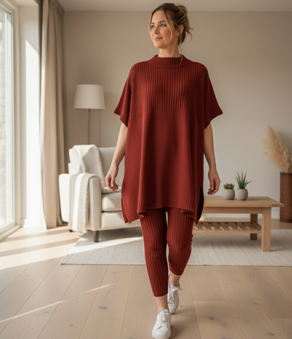 Dames Gebreide Lounge Set – Warm, Comfortabel & Perfect Voor Herfst & Winter