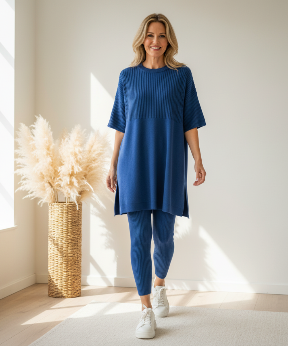 Dames Gebreide Lounge Set – Warm, Comfortabel & Perfect Voor Herfst & Winter