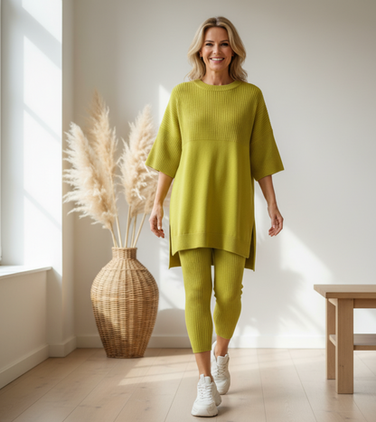 Dames Gebreide Lounge Set – Warm, Comfortabel & Perfect Voor Herfst & Winter