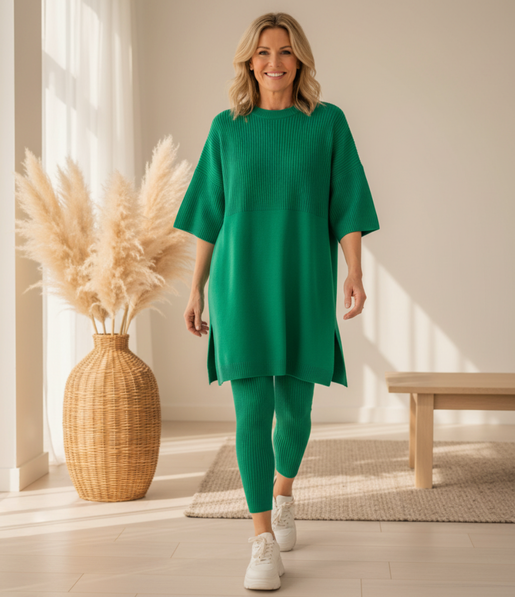 Dames Gebreide Lounge Set – Warm, Comfortabel & Perfect Voor Herfst & Winter