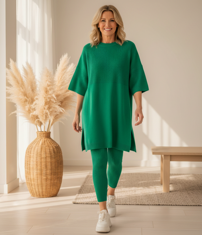 Dames Gebreide Lounge Set – Warm, Comfortabel & Perfect Voor Herfst & Winter