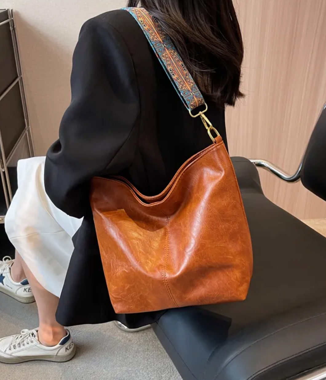 Stijlvolle Vintage Dames Leren Handtas – Tijdloos & Elegant
