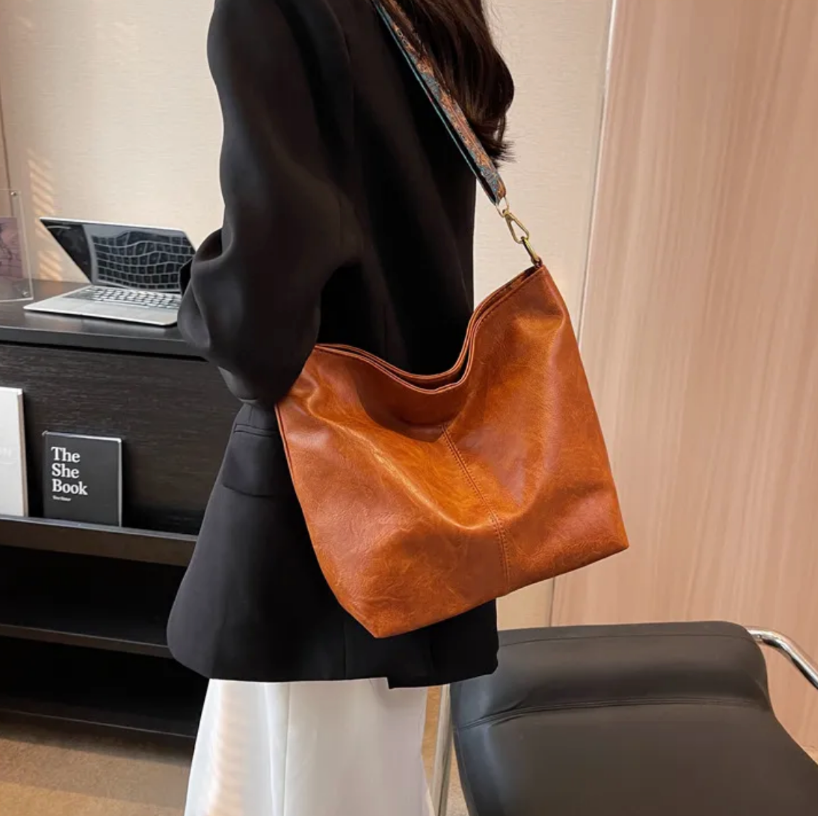 Stijlvolle Vintage Dames Leren Handtas – Tijdloos & Elegant