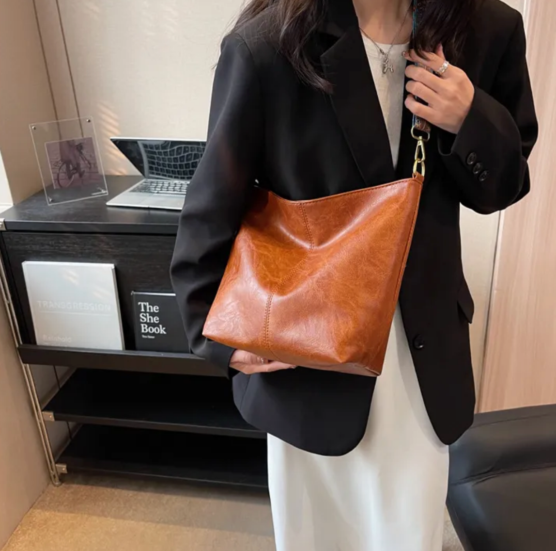 Stijlvolle Vintage Dames Leren Handtas – Tijdloos & Elegant
