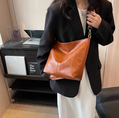 Stijlvolle Vintage Dames Leren Handtas – Tijdloos & Elegant