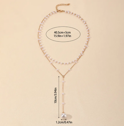 Gouden gelaagde ketting met parels | Luxe statement voor tijdloze elegantie