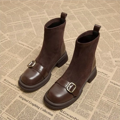 Suède Dames Buckle Boots | Warm, Stijlvol & Perfect Voor Elke Dag
