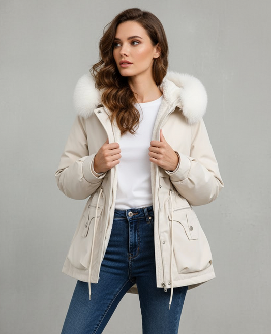 Dames Winter Parka Met Luxe Bontcapuchon | Warm, Waterafstotend & Elegant