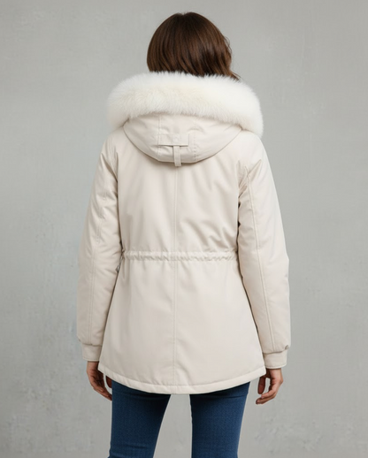 Dames Winter Parka Met Luxe Bontcapuchon | Warm, Waterafstotend & Elegant