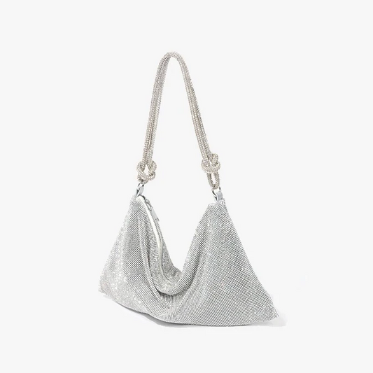 AVA | Glitter Dames Tas Met Kettinghengsel – Luxe, Verfijnd, Compact