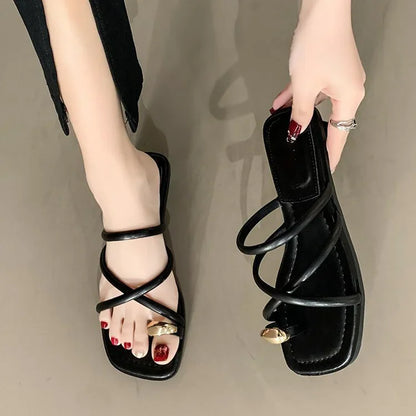 AYLA | Elegante Dames Slippers met Gouden Detail – Elegant, Comfortabel & Statement-Waardig