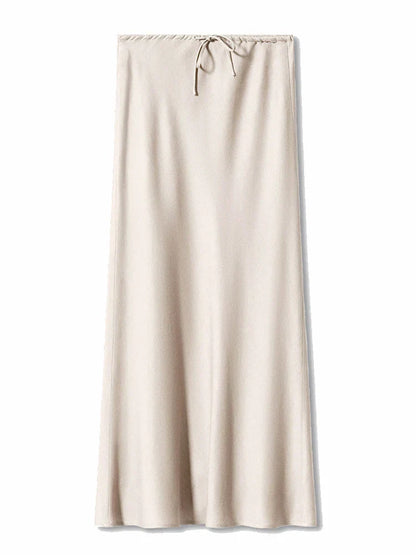 CHERISSE | Luxe Satijnen Dames Rok Met Verstelbare Taille - Zacht, Elegant & Makkelijk te Combineren
