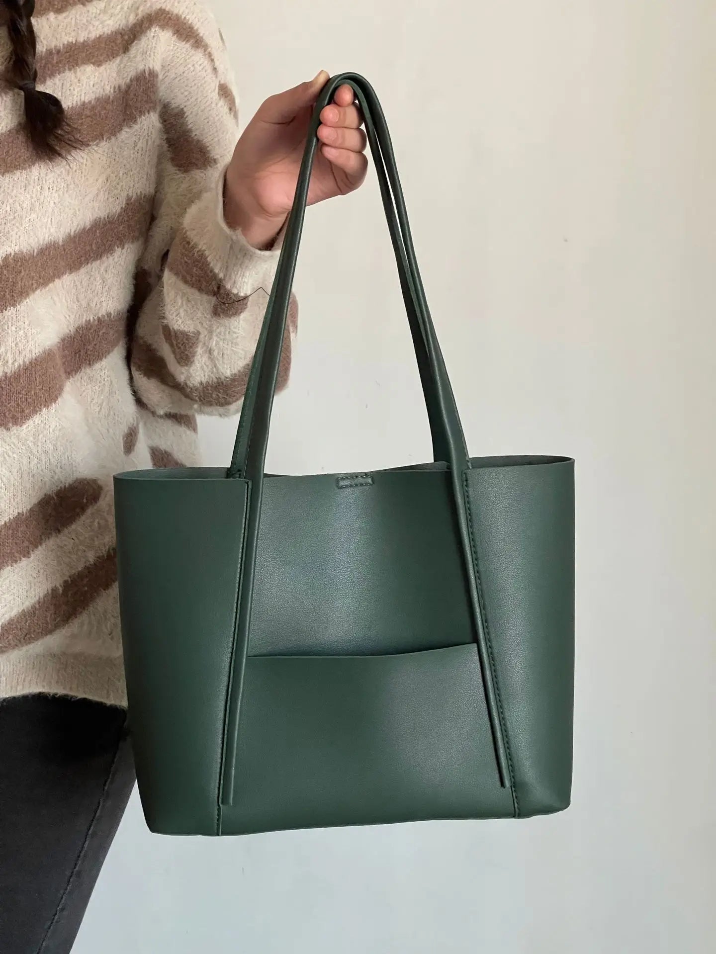 Dames leren handtas met top handvat | Tijdloze luxe voor elke dag