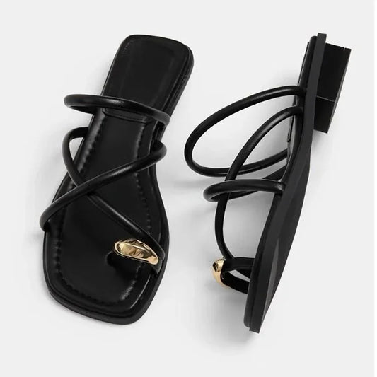 AYLA | Elegante Dames Slippers met Gouden Detail – Elegant, Comfortabel & Statement-Waardig