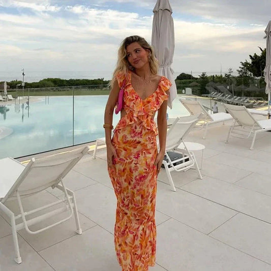 MALINDE | Stijlvolle Zomerjurk voor Dames Met Ruches - Modieus & Elegant