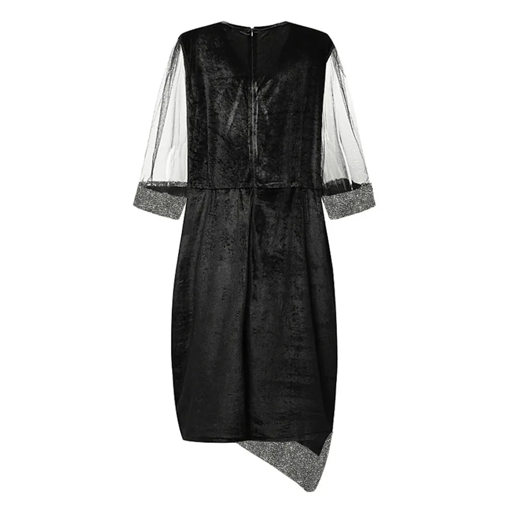 Elegante herfst feestjurk | Plussize glamour met verfijnde sprankel!