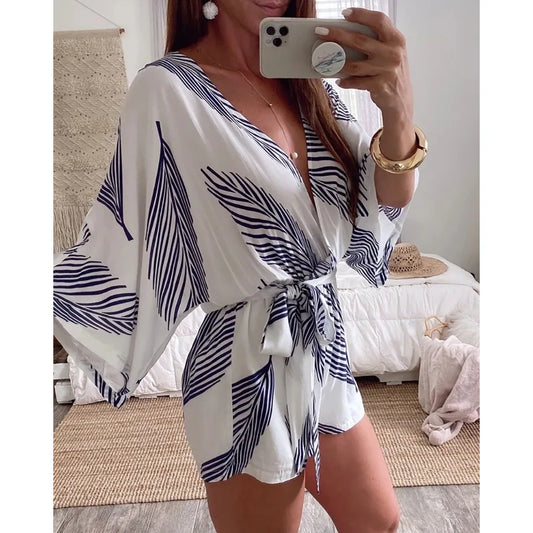 TEMARA | Luchtige Dames Jumpsuit Met Kimono Pasvorm - Zomers & Comfortabel