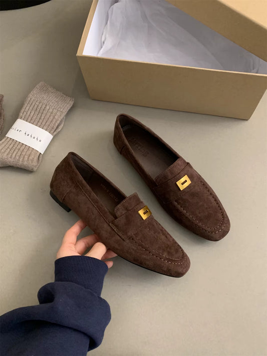 LINA | Lichtgewicht Britse Suède Dames Loafer – Klassiek, Comfortabel & Tijdloos Voor Elke Gelegenheid