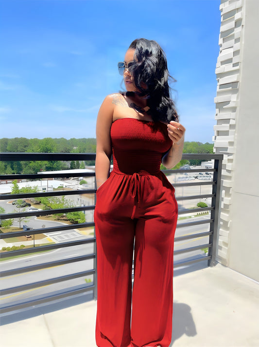 ADELINE | Strapless Jumpsuit Voor Dames