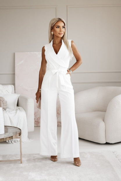 Stijlvolle Mouwloze Jumpsuit voor Dames | Elegante Pasvorm Met Tailleband