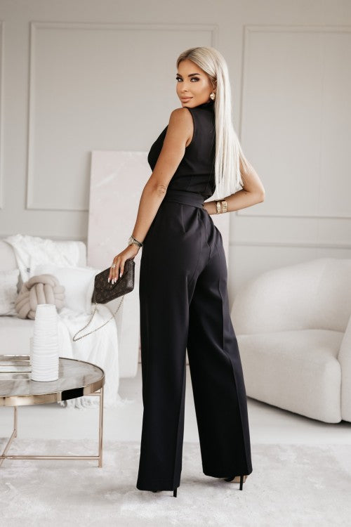 Stijlvolle Mouwloze Jumpsuit voor Dames | Elegante Pasvorm Met Tailleband